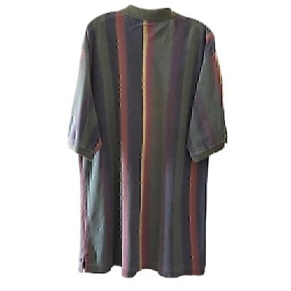 Men's G.H. Bass Striped Polo Shirt Vintage size XL Long - Picture 2 of 3